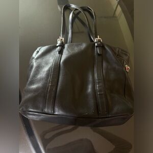 Leather Coach shoulder bag.